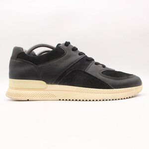 O By Everlane The Trainer Black Leather Sneakers Women's 13.5 Men's 11.5 Low Top
